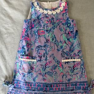 Girls Lilly Pulitzer Elephant Dress, size 5T.